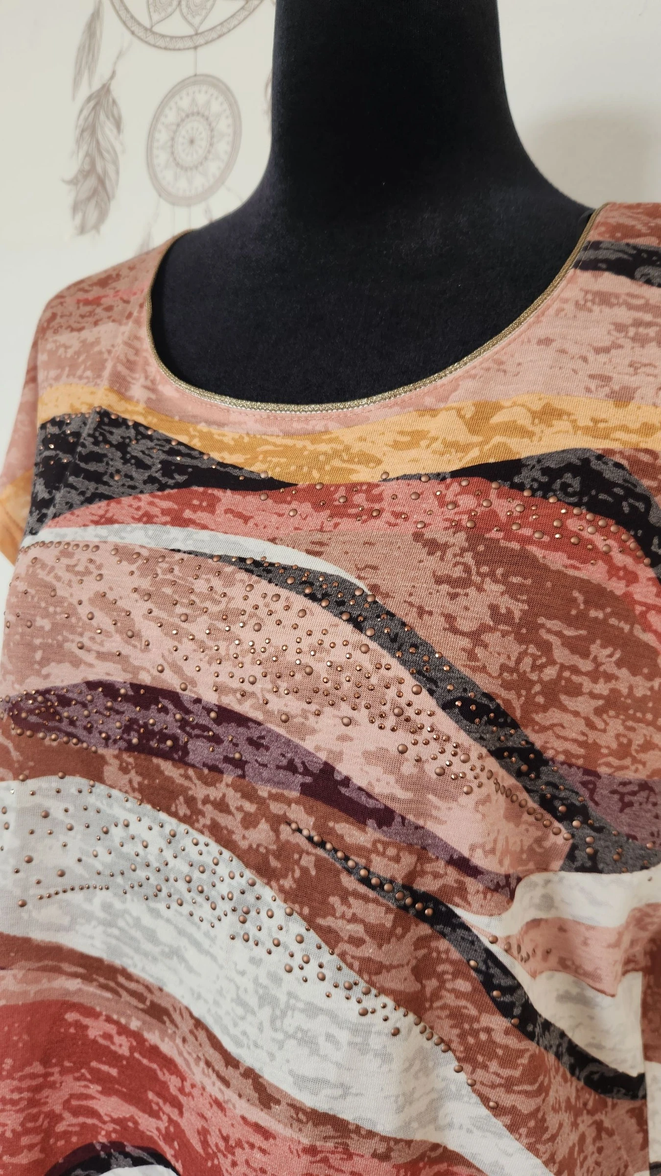 Vloeiend bedrukt T-shirt ●Maat S/M●🌸 – photo 3